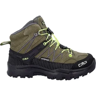 CMP Kids Rigel Mid Trekking Shoes WP, Olive-Yellow Fluo, 28 EU, Żółty płyn oliwkowy, 28 EU - Buty dla chłopców - miniaturka - grafika 1