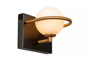 Lucide Łazienkowa LAMPA ścienna ISOBEL 30267/01/30 szklana OPRAWA kinkiet kula ball IP44 czarna biała 30267/01/30 - Lampy ścienne - miniaturka - grafika 1