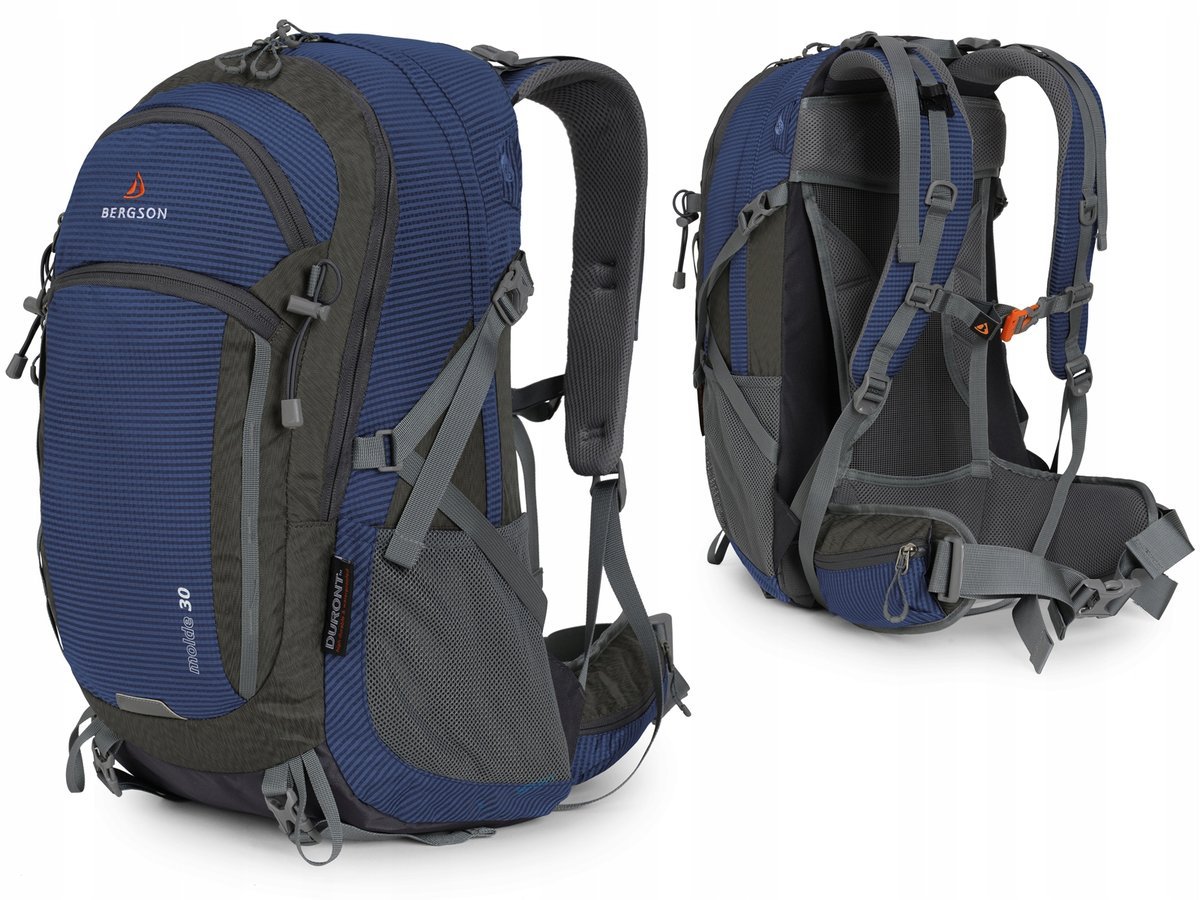 BERGSON MOLDE 30L LEKKI ODDYCHAJĄCY PLECAK TURYSTYCZNY GRANATOWY