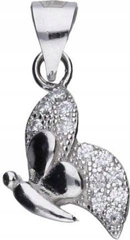 Srebrna zawieszka 925 motylek z cyrkoniami 0,84g wyjątkowy wzór prezent