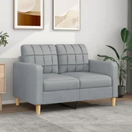 Sofy i kanapy - Sofa 2-osobowa, jasnoszara, 120 cm, tapicerowana tkaniną Lumarko! - miniaturka - grafika 1