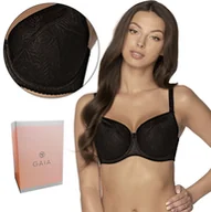 Biustonosze - Biustonosz Semisoft Gaia 594 Sandy Czarny Cz2, 80C - miniaturka - grafika 1