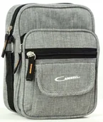 Torby męskie - MAŁA MĘSKA NA RAMIĘ TORBA SASZETKA ORGANIZER SZARA - miniaturka - grafika 1