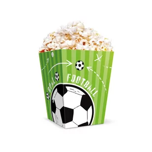 Pudełko na popcorn Football 12,5x8,5cm 6szt. - Akcesoria i części modelarskie - miniaturka - grafika 1
