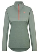 Koszulki i topy damskie - Ziener Damska bluza narciarska JAPRA, koszulka funkcyjna | ciepła, elastyczna, bez PFC, Green Mud. Gray Seal, 44 - miniaturka - grafika 1
