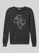 Swetry dla dziewczynek - Sweter o kroju regular fit z imitacji dzianiny z mieszanki wiskozy - miniaturka - grafika 1