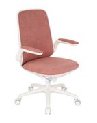 Fotele i krzesła biurowe - -10% z kodem MARZYCIEL - Krzesło biurowe obrotowe Easy White Różowe, idealne dla dziecka, dla dziewczynki - miniaturka - grafika 1