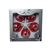 Bombki - Zestaw bombek szklanych DEKOR 6 cm 5 sztuk mix - miniaturka - grafika 1