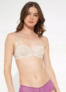 CALVIN KLEIN BIUSTONOSZ BEŻOWY KORONKOWY 70D 1A5F5_B* 70D 1_5 TIA - Biustonosze - miniaturka - grafika 1