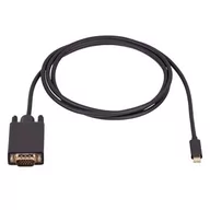 Kable komputerowe i do monitorów - Akyga Kabel adapter AK-AV-17 USB C - VGA 1,8m czarny AK-AV-17 - miniaturka - grafika 1