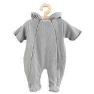 Kombinezony dla dzieci - Niemowlęcy Kombinezon Z Kapturem New Baby Frosty Grey 68 (4-6M) - miniaturka - grafika 1