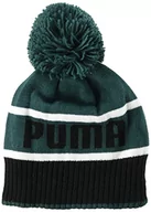 Czapki damskie - PUMA Czapka beanie z pomponem, zielona czerń, jeden rozmiar, Varsity zielony czarny, rozmiar uniwersalny - miniaturka - grafika 1