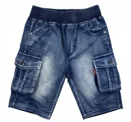 Moda i Uroda OUTLET - SPODENKI JEANS bojówki DORIAN r 10 -134/140 cm - miniaturka - grafika 1