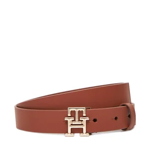 Pasek Damski Tommy Hilfiger Th Modern AW0AW17496 Brązowy - Paski - miniaturka - grafika 1