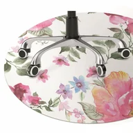 Podnóżki, podpórki, podkładki - Mata pod fotel biurowy Akwarela Róże fi100 cm - miniaturka - grafika 1