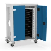 Meble do szkół i przedszkoli - Wózek do ładowania urządzeń na kółkach - 32 tablety + 1 laptop - Wersja z Access Point - miniaturka - grafika 1