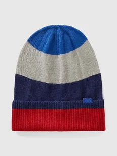 Benetton Czapka beanie w kolorze granatowo-szaro-czerwonym - Czapki damskie - miniaturka - grafika 1