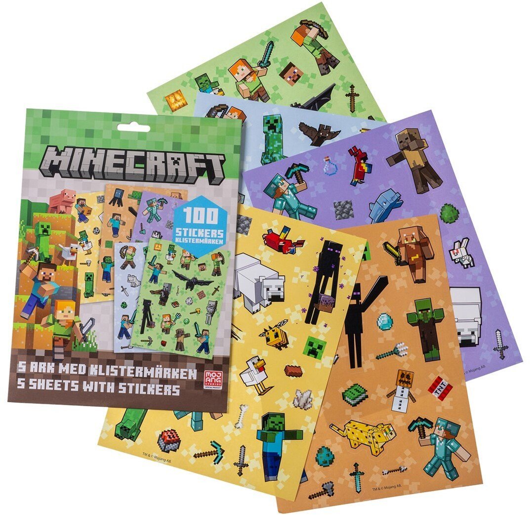 Figurka Minecraft MINECRAFT, Sticker set with 5 x 20 stickers
