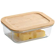 Pojemniki kuchenne - Szklany pojemnik do przechowywania, bambusowa, hermetyczna pokrywka, 500 ml, Kesper - miniaturka - grafika 1