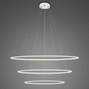 Lampa wisząca Ledowe Okręgi No.3 Φ100 cm in 3k biała ściemnialna Altavola Design - Lampy sufitowe - miniaturka - grafika 1