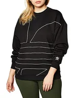 Spodnie damskie - adidas damskie spodnie sportowe z logo Lrg czarny/biały 50W - miniaturka - grafika 1