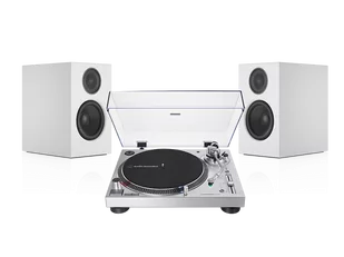 Audio-Technica AT-LP120X-USB (srebrny) + A28 (biały) - Zestawy stereo - miniaturka - grafika 1
