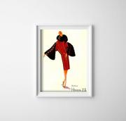 Plakaty - Plakat retro do salonu Fashion Winter Sultan A4 21x29cm z ramką pion - miniaturka - grafika 1