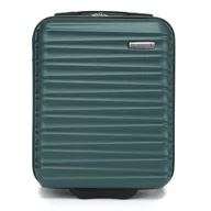 Walizki - Walizka kabinowa z ABS-u z żebrowaniem zielona - miniaturka - grafika 1