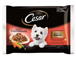 Cesar Feines wybór w sosie, 2 smaki - 24 x 100 g - Mokra karma dla psów - miniaturka - grafika 1