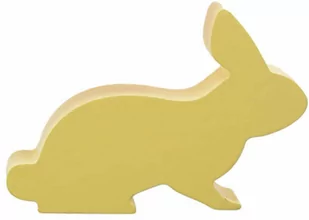 Dekoracja drewniana Zając żółty - 10 cm - 1 szt. - Wielkanoc - miniaturka - grafika 1
