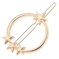 Ozdoby do włosów - Spinka Wsuwka Złota do Włosów Ozdobna Kółko Metalowa Lekka i Wytrzymała - miniaturka - grafika 1