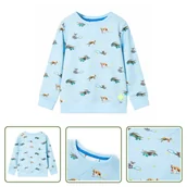 Bluzy dla dziewczynek - Bluza dziecięca - jasnoniebieski melanż - 104 - Bluza Dla Dziecka - miniaturka - grafika 1