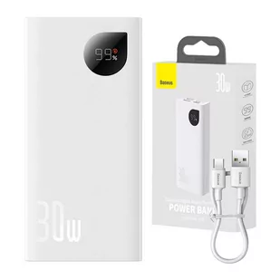 Szybko ładujący Power Bank Baseus Adaman2 10000mAh 30W (biały) - Powerbanki - miniaturka - grafika 2