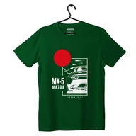 Odzież do sportów motorowych - T-shirt koszulka Mazda MX-5 zielona-XL - miniaturka - grafika 1