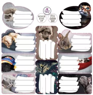 naklejki na zeszyty the sweet pets - Etykiety samoprzylepne i bloki etykiet - miniaturka - grafika 1
