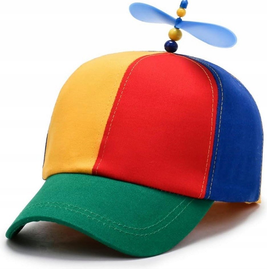 CZAPKA ŚMIGŁO WIELOKOLOROWA BAWEŁNA ZABAWNA REGULOWANA UNISEX LETNIA