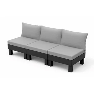 Sofa ogrodowa KETER 3 Elements 257364 Grafitowy - Sofy ogrodowe - miniaturka - grafika 1