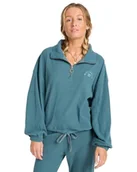 Koszulki i topy damskie - Billabong Coffee Time Blue XL dzianinowy top z krótkim rękawem - miniaturka - grafika 1