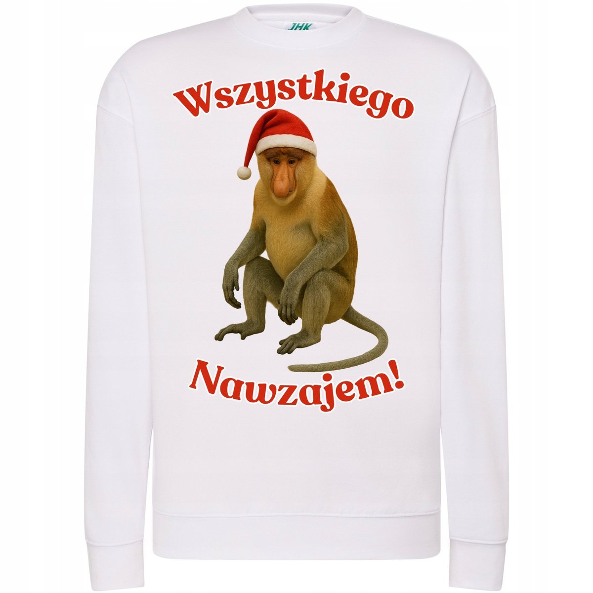 BLUZA ŚWIĄTECZNA ZABAWNA NOSACZ WESOŁE ŻYCZENIA NAWZAJEM PREZENT ŚWIĘTA XXL