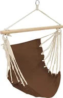 Fotele ogrodowe wiszące - Elior Brązowy fotel brazylijski hamak - Maya 2X - miniaturka - grafika 1