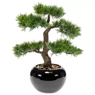 Sztuczne kwiaty - Sztuczny cedr bonsai, zielony, 34 cm, 420003 Lumarko - miniaturka - grafika 1