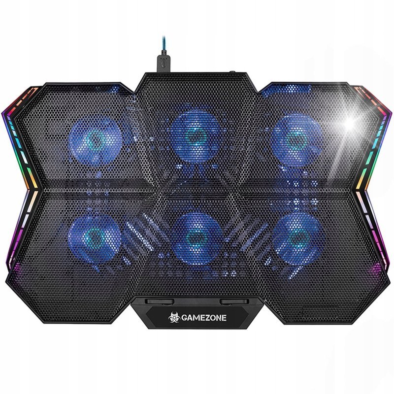 PODSTAWKA PODKŁADKA CHŁODZĄCA POD LAPTOPA LED RGB Gamezone Streamer 17