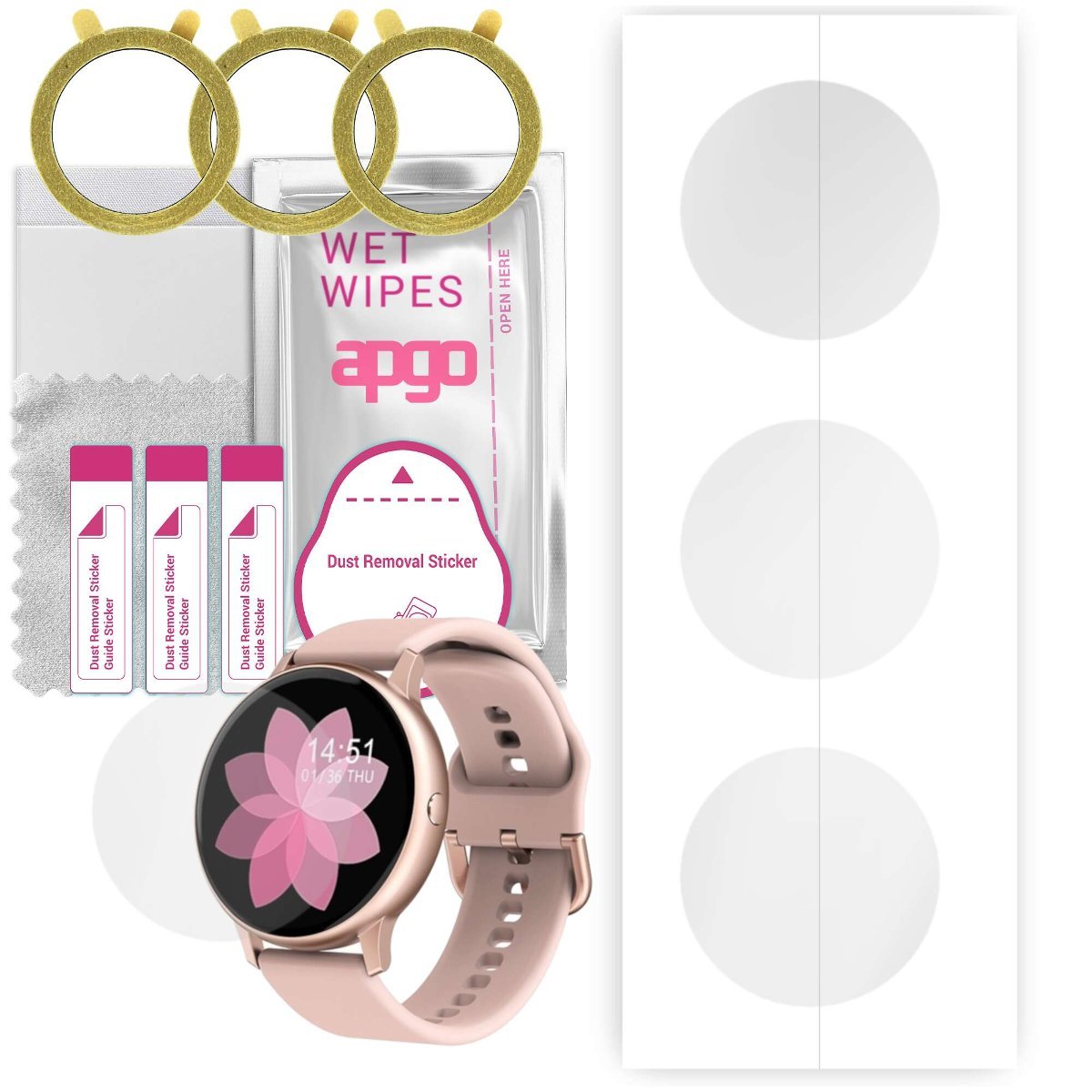 3x Folia hydrożelowa do Smartwatch AW88 Pro DT88 Pro - apgo Smartwatch Hydrogel Protection Ochrona na ekran smartwatcha