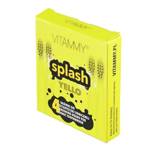 Vitammy Końcówki do szczoteczki SPLASH YELLO 4szt. - Końcówki do szczoteczek elektrycznych - miniaturka - grafika 1
