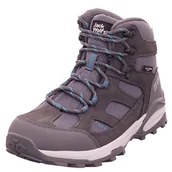 Buty trekkingowe damskie - Jack Wolfskin Trail Hiker Texapore Mid W damskie buty trekkingowe, Tarmac Grey/Light Blue, rozmiar 36 EU, Tarmac Grey Light Blue, 36 EU - miniaturka - grafika 1