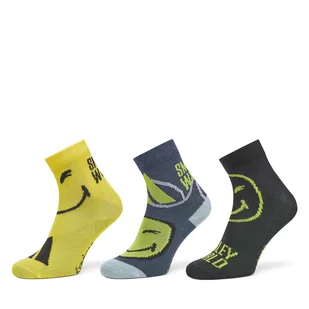 Zestaw 3 par wysokich skarpet dziecięcych adidas Smiley World JG5804 Kolorowy - Skarpetki dla dzieci - miniaturka - grafika 1
