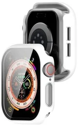 Bizon Etui ze szkłem do zegarka Case+Glass Watch do Apple Watch 10 46mm, białe - Akcesoria do smartwatchy - miniaturka - grafika 1