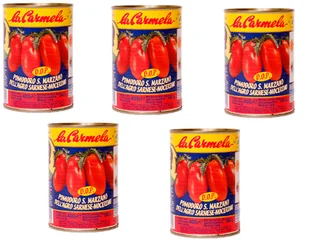 Pomidory obrane Pomodoro San Marzano 400g - La Carmela x5 sztuk - Pasztet i przetwory mięsne - miniaturka - grafika 1