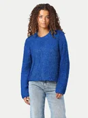 Swetry damskie - Noisy May Sweter Sassy 27029424 Niebieski Relaxed Fit - miniaturka - grafika 1