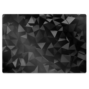 Mata pod krzesło do biura Abstrakcja czarna 100x70 cm - Podnóżki, podpórki, podkładki - miniaturka - grafika 1